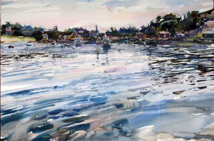 哈萨克斯坦Daud Akhriev风景油画作品欣赏