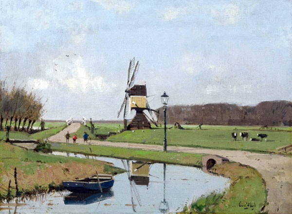 荷兰Leendert van der Vlist风景油画作品欣赏