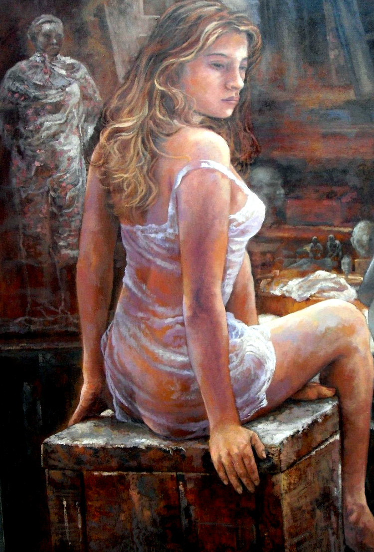 玻利维亚Remy Daza Rojas人物油画作品欣赏