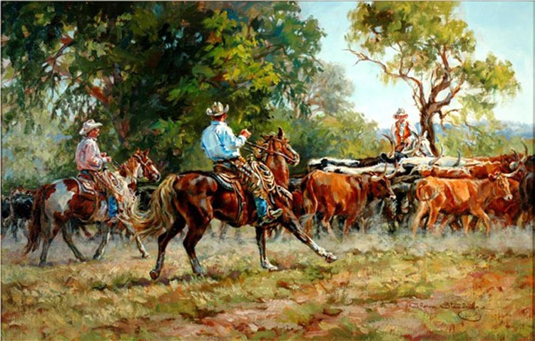美国Sharon Standridge西牧风情油画作品欣赏