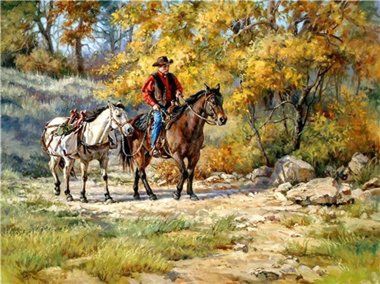美国Sharon Standridge西牧风情油画作品欣赏