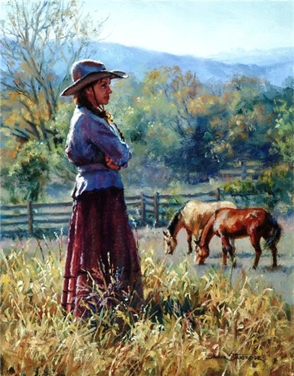 美国Sharon Standridge西牧风情油画作品欣赏