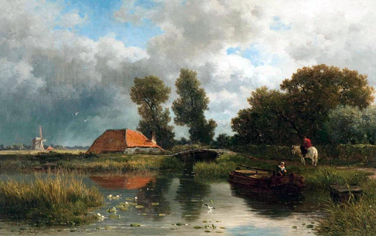 荷兰Willem Elisa Roelofs风景油画壁纸