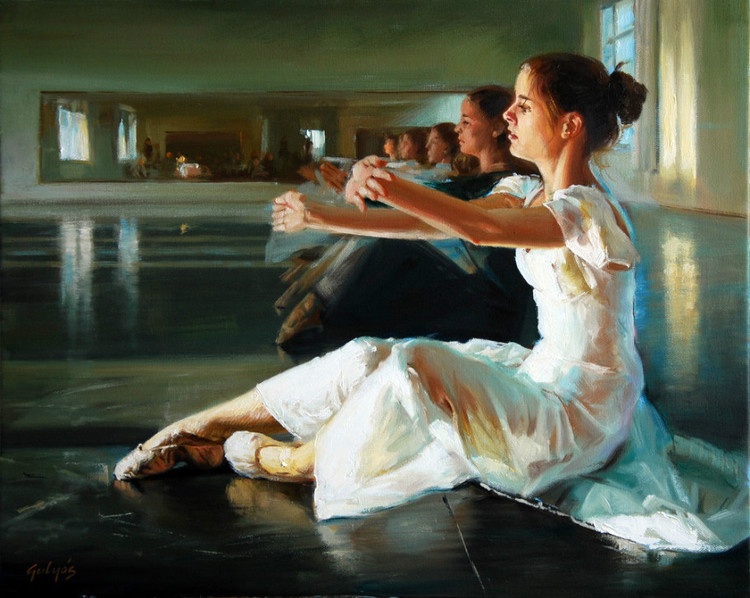匈牙利Laszlo Gulyas人物油画作品欣赏