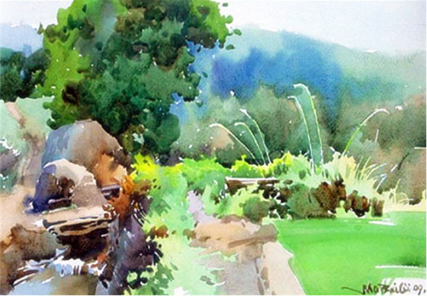 马百齐水彩画
