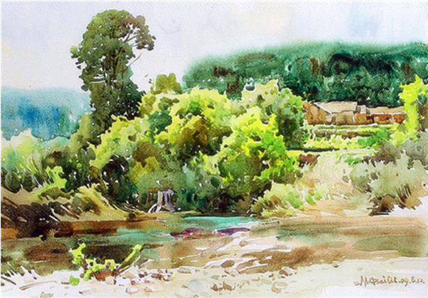 马百齐水彩画