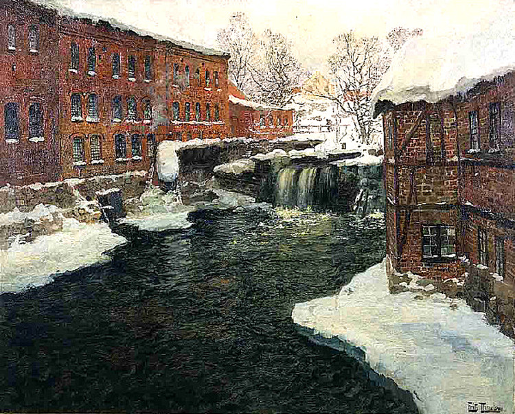 挪威Fredrik（frits johan）Thaulow风景油画作品欣赏