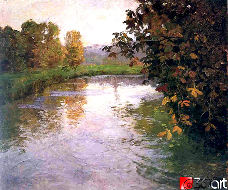 挪威Fredrik（frits johan）Thaulow风景油画作品欣赏