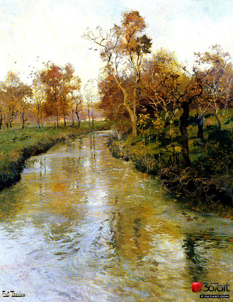 挪威Fredrik（frits johan）Thaulow风景油画作品欣赏