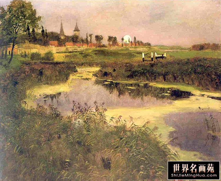 挪威Fredrik（frits johan）Thaulow风景油画作品欣赏