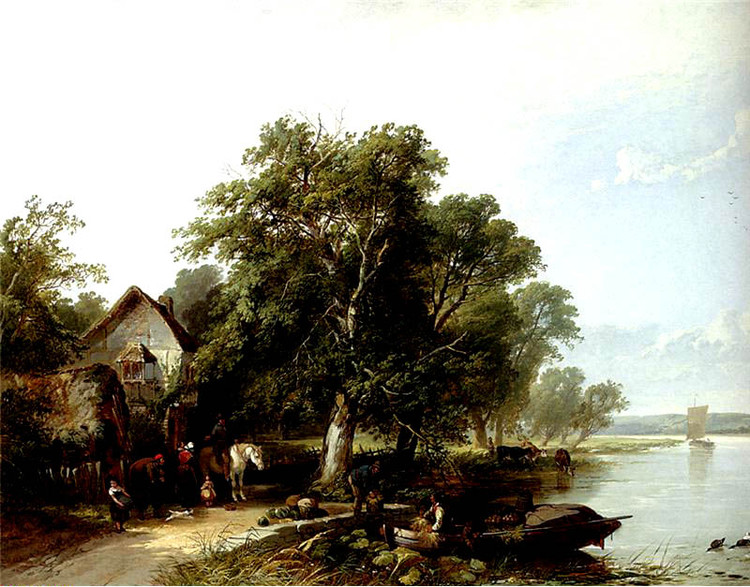 英国亨利·约翰·博丁顿（Henry John Boddington）风景油画作品欣赏