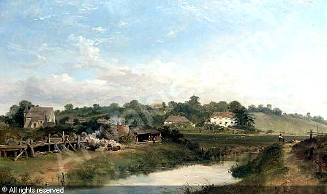 英国亨利·约翰·博丁顿（Henry John Boddington）风景油画作品欣赏