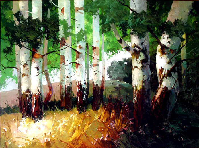 俄罗斯Виктор Быков风景油画作品欣赏