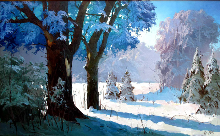 俄罗斯Виктор Быков风景油画作品欣赏