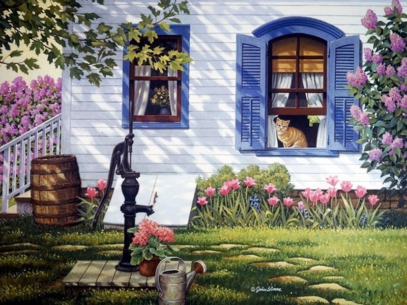 美国约翰·斯隆（John Sloan）风景油画作品欣赏