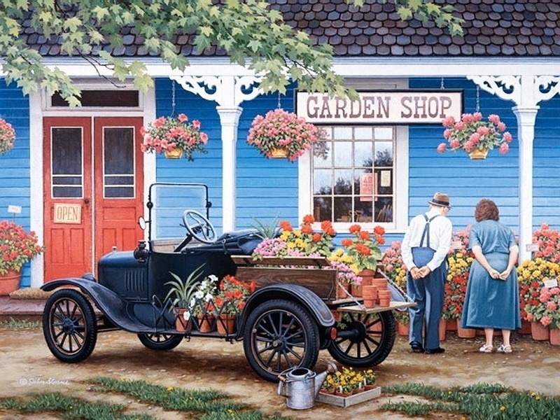 美国约翰·斯隆（John Sloan）风景油画作品欣赏