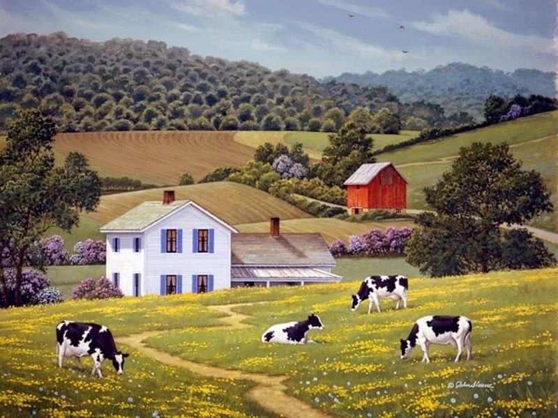 美国约翰·斯隆（John Sloan）风景油画作品欣赏