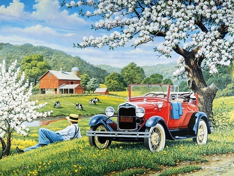美国约翰·斯隆（John Sloan）风景油画作品欣赏