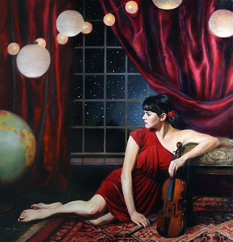 新西兰Anna Bain人物油画作品欣赏