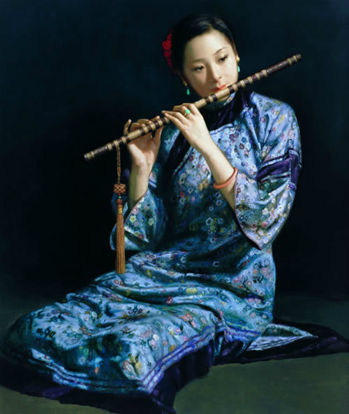 中国古典女性油画作品欣赏