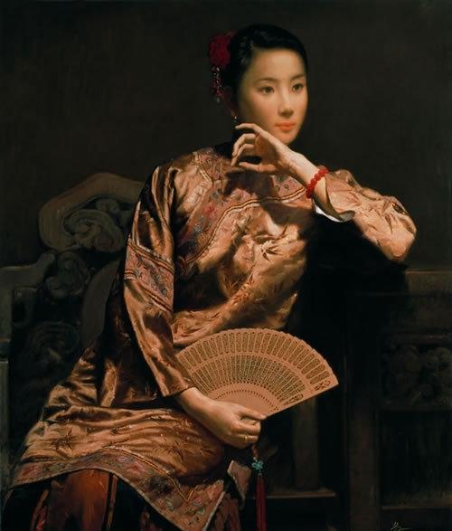 中国古典女性油画作品欣赏