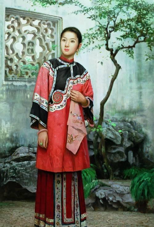 中国古典女性油画作品欣赏