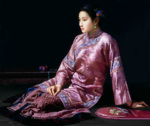 中国古典女性油画作品欣赏