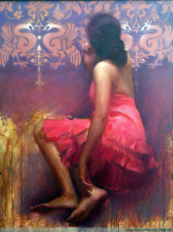 印度Pramod kurlekar人物油画作品欣赏