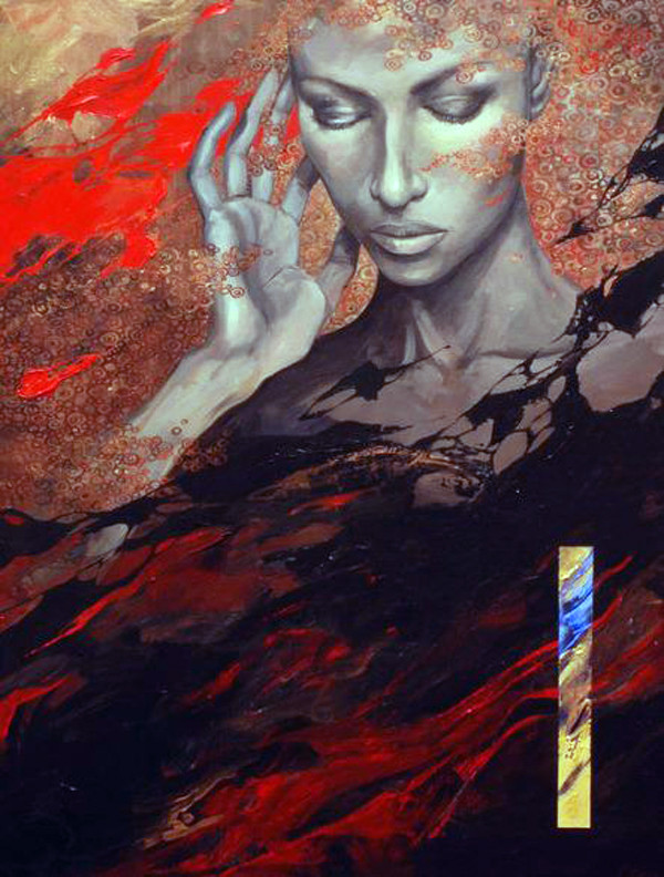 印度Pramod kurlekar人物油画作品欣赏