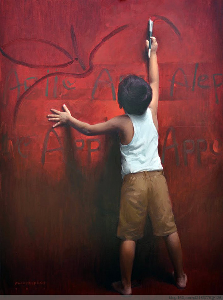 印度Pramod kurlekar人物油画作品欣赏