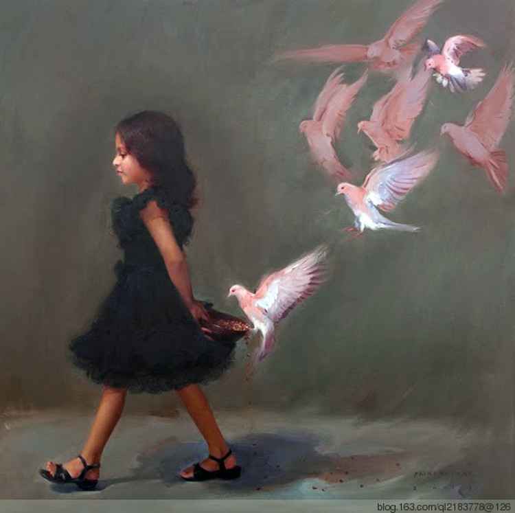 印度Pramod kurlekar人物油画作品欣赏
