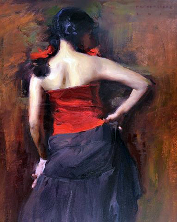 印度Pramod kurlekar人物油画作品欣赏