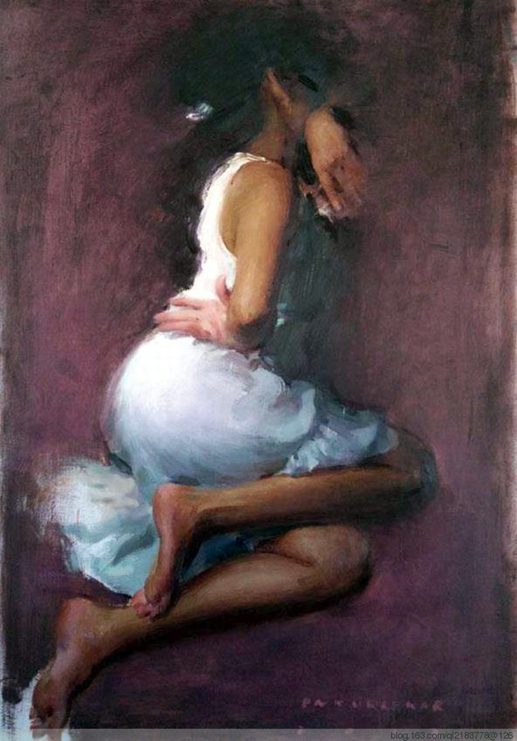 印度Pramod kurlekar人物油画作品欣赏