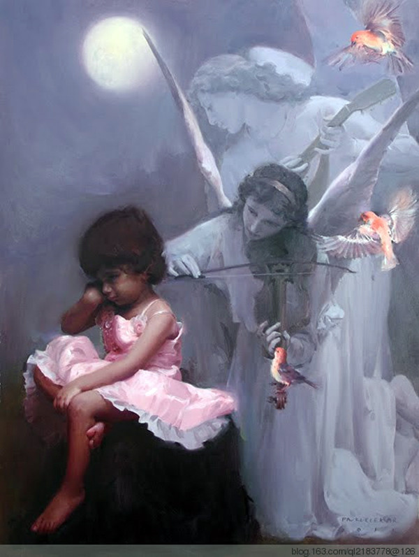 印度Pramod kurlekar人物油画作品欣赏
