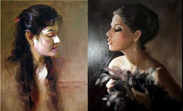 印度Pramod kurlekar人物油画作品欣赏