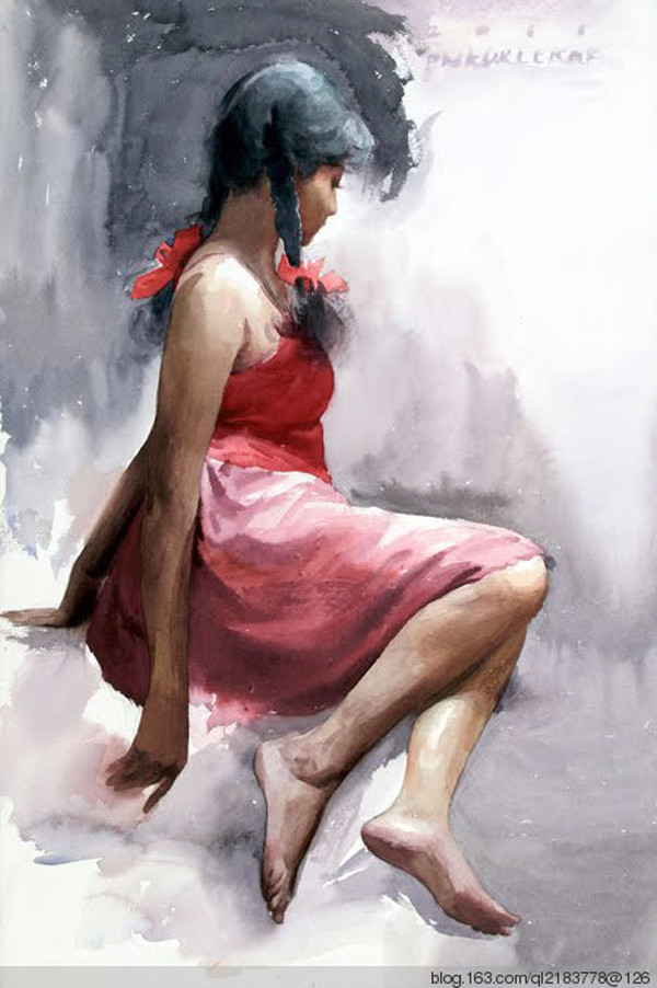 印度Pramod kurlekar人物油画作品欣赏