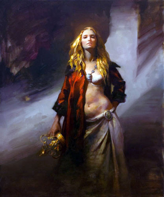 美国Charles Young Walls人物油画作品欣赏