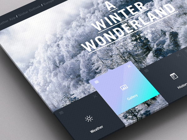 Weather Dashboard  Global Outlook UIUX平面设计作品