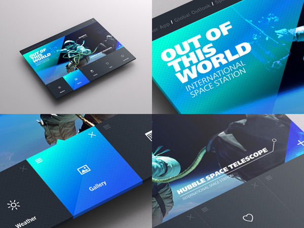 Weather Dashboard  Global Outlook UIUX平面设计作品