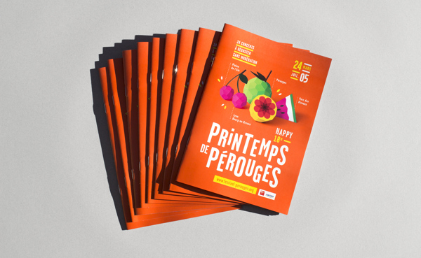 Festival Printemps de Pe&#769;rouges节日平面印刷设计
