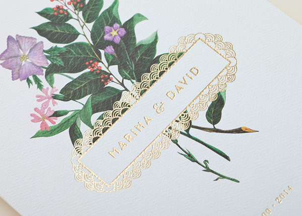 Marina & David婚礼邀请函设计
