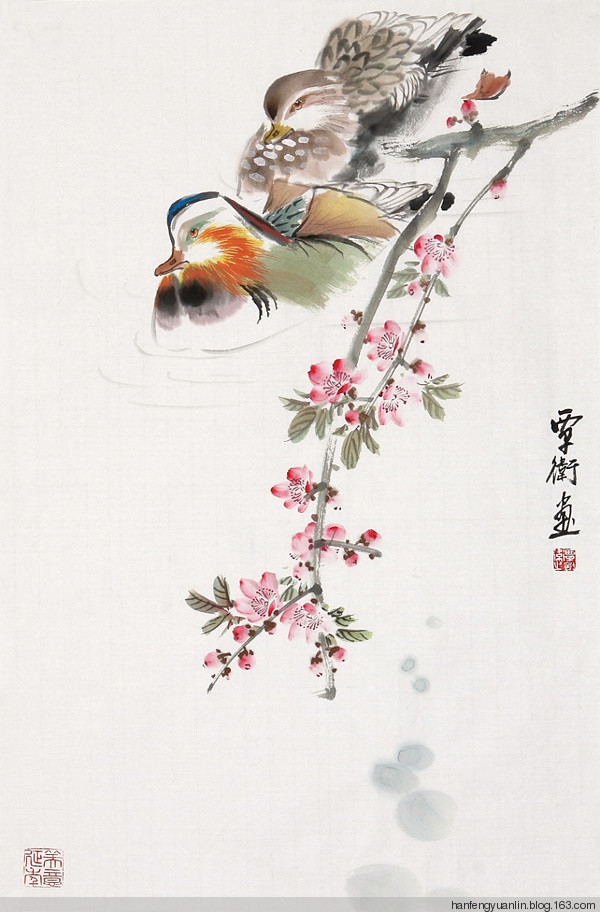 覃卫国国画花鸟作品