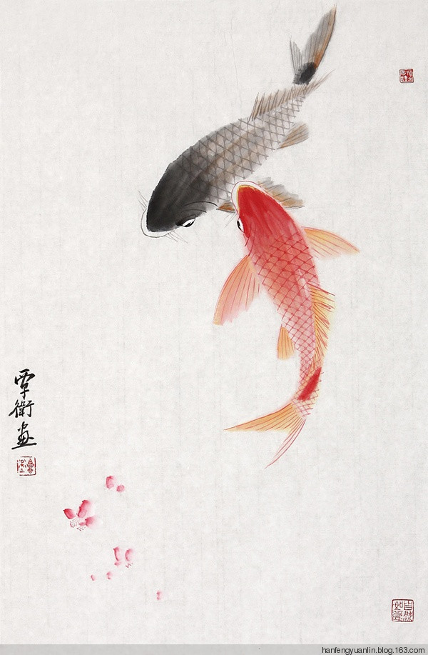 覃卫国国画花鸟作品