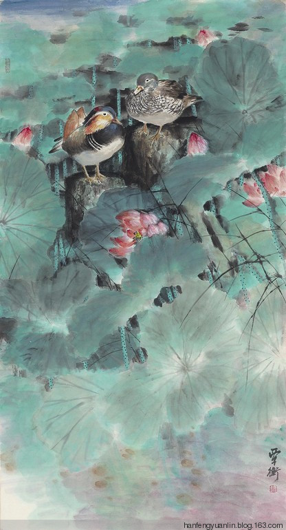 覃卫国国画花鸟作品