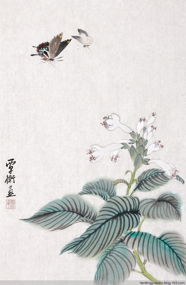 覃卫国国画花鸟作品
