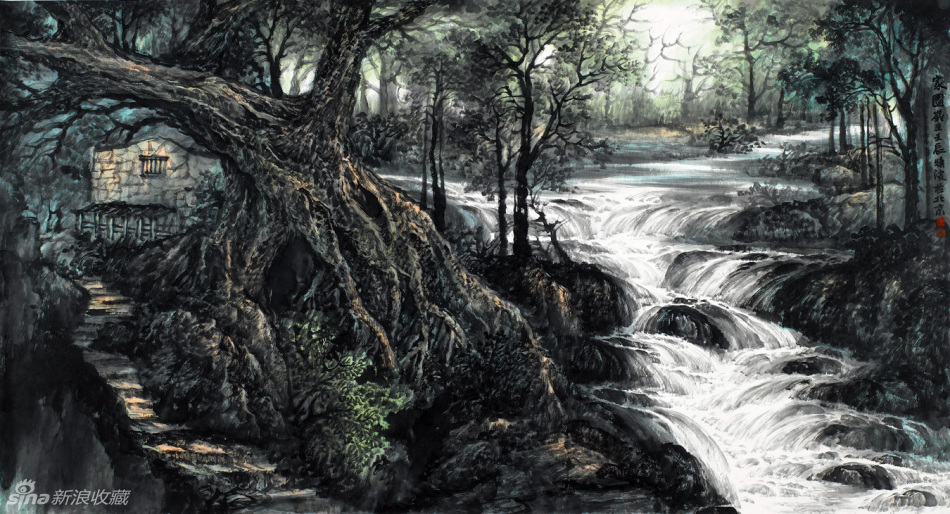王焕波国画山水作品
