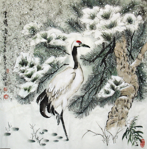 蔺高管国画花鸟作品
