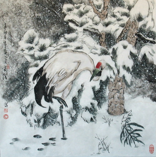 蔺高管国画花鸟作品
