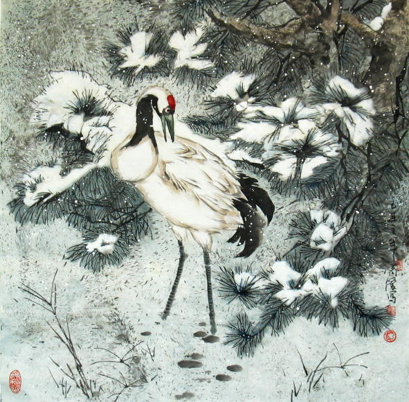 蔺高管国画花鸟作品