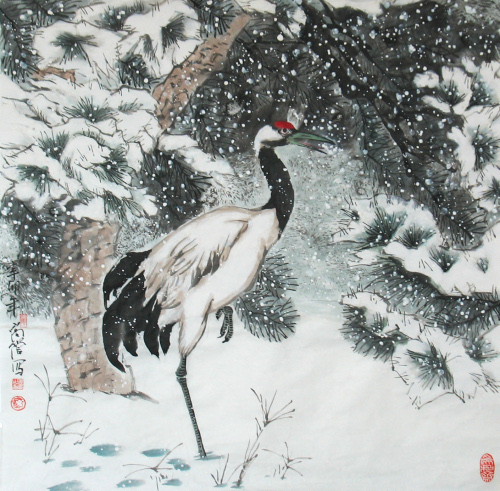 蔺高管国画花鸟作品